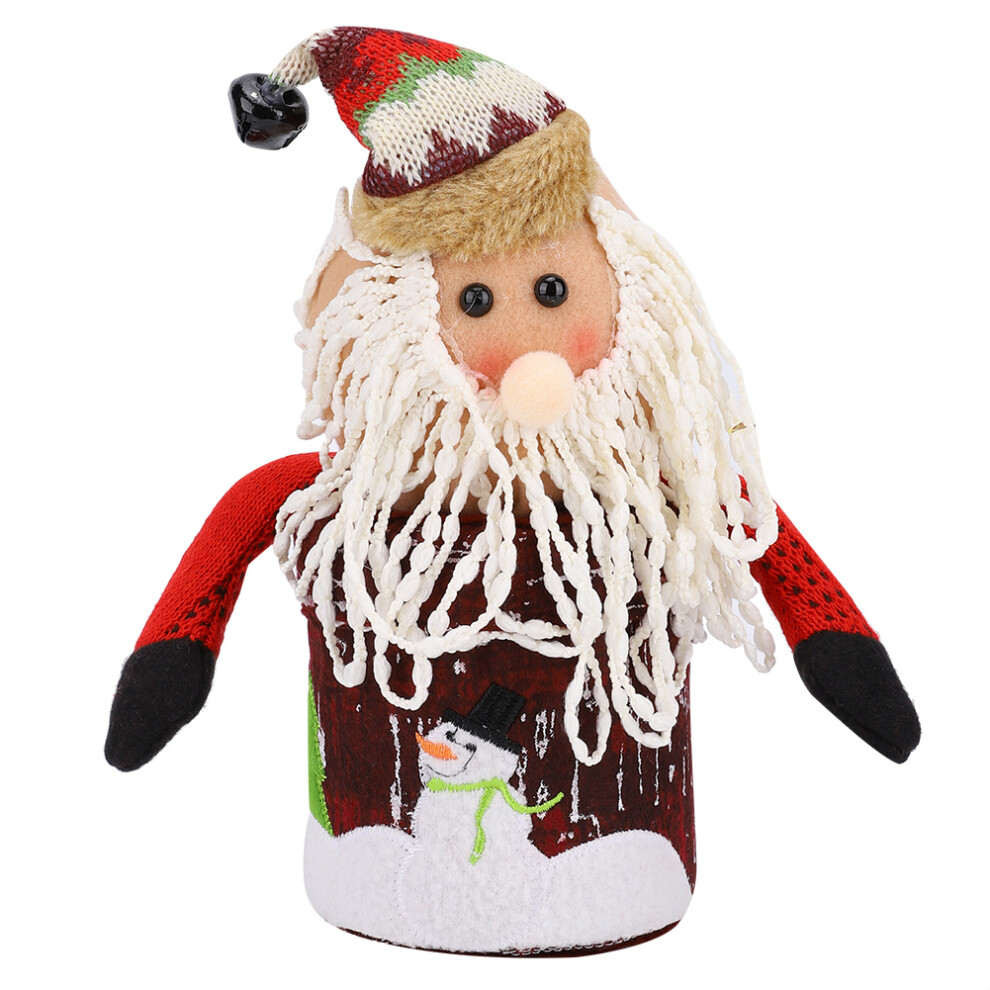 Creative Christmas Wine Bottle Cover, Adorable Santa Claus Snowman Design, Adds Festive Cheer To Your Holiday Celebrations 9169997755827