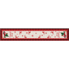 Chemin de table festif pour les fêtes de Noël, magnifique napperon réutilisable au motif décoratif, tissu festif de taille idéale pour la salle