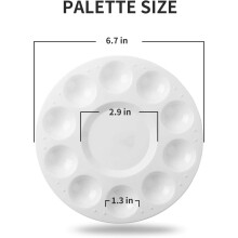 Ronde verfpaletten, plastic verfbakjes voor kinderen en volwassenen, stimuleren de creativiteit met een glad oppervlak en zijn gemakkelijk schoon te
