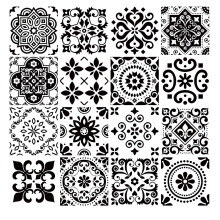 Adhesive Floor Tiles, 16Pcs Tile Stickers for Kitchen DIY, Self Adhesive Wall Tiles, Bathroom, Stick On Wall, Waterproof, 15x15cm, (Black and White)