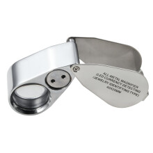 Loupe de bijoutier, éclairage LED lumineux, grossissement 40x, construction métallique durable, pour collectionneurs et amateurs de pièces de