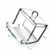 Organisateur de salle de bain élégant en acrylique, contenant transparent pour petits objets, résistant aux chocs et durable, taille idéale pour