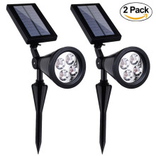 Refletores solares à prova d'água para uso externo, com brilho aprimorado e funcionalidade 2 em 1, ideais para iluminação noturna em jardins e