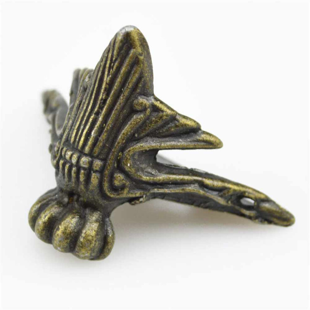 Antique Brass Decorative Hardware Feet For Wooden Crates, Jewelry Chest Storage Enhancers, Easy Install Screws Sophisticated Touch, Protective 9405630433999
