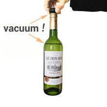 Conjunto de rolhas para vinho com sistema de vácuo, feitas de plástico ABS durável, reutilizáveis e fáceis de limpar, garantem frescor