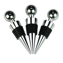 Wiederverwendbarer Weinflaschenverschluss, 3er-Pack elegante Weinverschluss-Sets mit Silikondichtung für Wein, Champagner, Limonade, Bier,