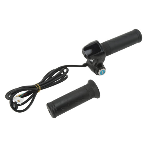 Electric Scooter Throttle with Key Lock Function, Universal Compatibility Twist Grip for E-Bike Tricycle, Durable Construction Easy Install Handlebar 2