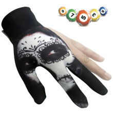 Guanto da biliardo a tre dita per giocatori di snooker, accessorio per biliardo per mancini resistente all'usura, altamente flessibile e traspirante,