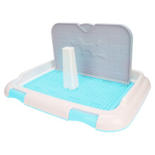 Indoor Pet Toilet Puppy Training Toilet with Wall for Male Dogs, Absorbent Potty Tray to Prevent Infection, 1.083.0g (Blue)