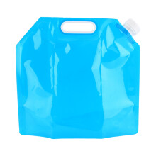Bolsa de água dobrável e portátil de 10 litros para camping e trilhas ao ar livre, resistente e própria para alimentos, com rosca grande.