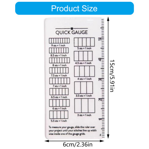 Knitting Stitching Gauge Checker Plastic Grids Measuring-1 pack 2