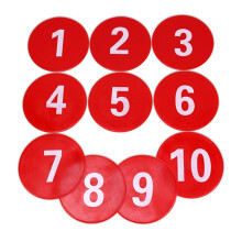 Numbered Floor Spot Marker Soccer Disc Flat Sign Disc NonSlip Floor Marker For Football Footwork Training Mat