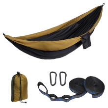 Camping Hammock Nylon Hammock with Tree Straps, Lightweight Parachute Fabric, Carry Bag for Outdoor Travel