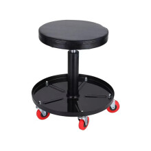 Roller Seats Creepers Workshop Chair Adjustable Mechanics Seat Car Roller Seat Swivel Bench Rolling Round Workshop Lift Stool Workshop Stool(Black)