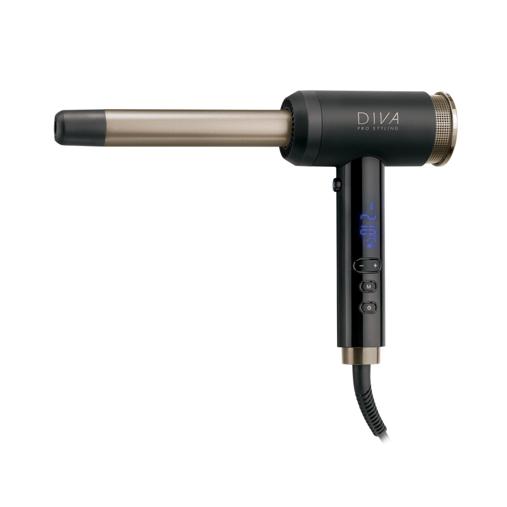 Diva Professional Air Curl 25Mm - Keratin, Macadamia & Argan Oil Barrels For An Ultra-Smooth & Shiny Finish