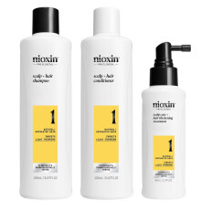 Scalp + Hair Thickening System 1 Kit - Hair Thickening System for Natural Hair with Light Thinning - Shampoo, Conditioner & Scalp Treatment