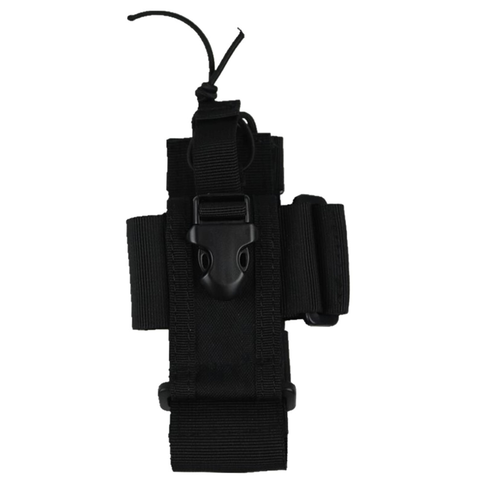 Tactical Nylon Two Way Radio Holder With Adjustable Fastener Outdoor Police Belt Pouch Black 9412369266958