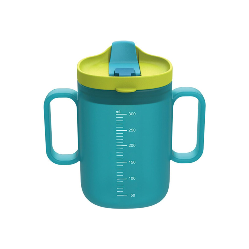 Leakproof Senior Spout Tumbler with Ergonomic Handles and Straw Lid 300ml Light Sky Blue