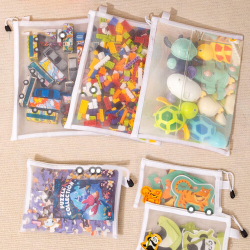 Zippered Mesh Organizers For Bricks Puzzle Sorting Breathable-L 1