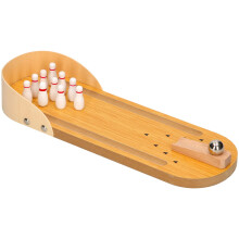 8212 Wooden Bowling, Brown, Large
