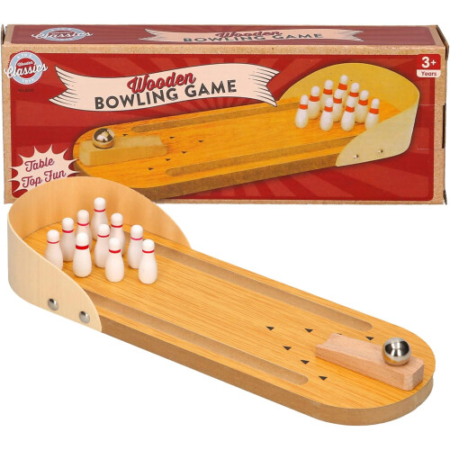 8212 Wooden Bowling, Brown, Large 1