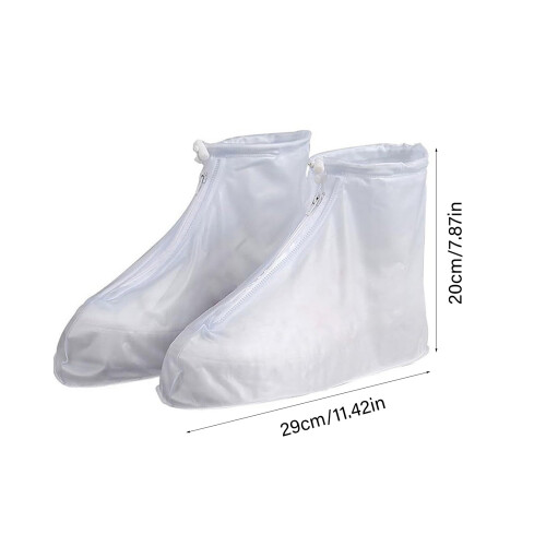 2 paires de couvre-bottes de pluie épais, semelles 1