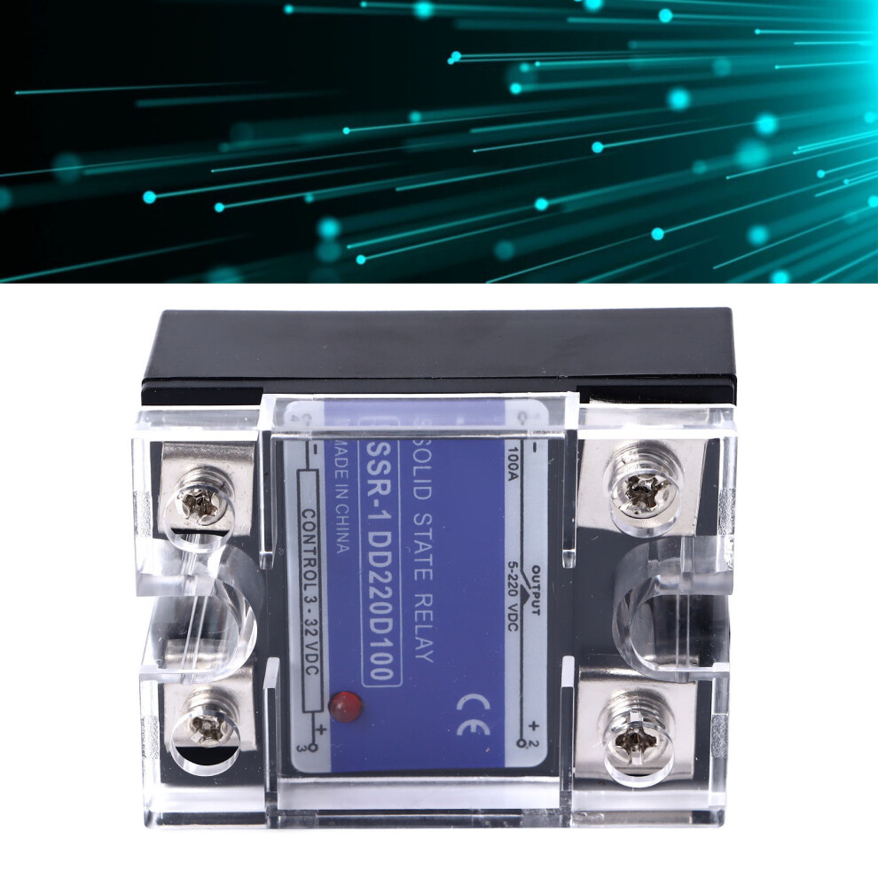 Single Phase Solid State Relay 3-32Vdc Input 5-220Vdc 100A Load Module 6921368752940