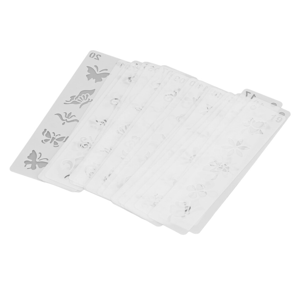 20 Pieces ABS Face Body Art Stencils for Party Tattoos & Makeup