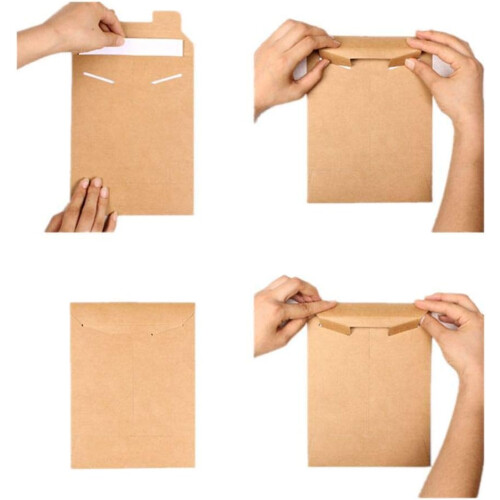 MoonyLI A4/A5 Kraft Envelope Catalogue  File Folder Bags 10Pcs 1