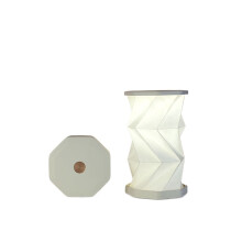 (Mini faltbares drehendes Licht, Reines Weiß) Mini drehendes Licht LED Touch kleine Nacht lampe tragbar zusammen geklappt