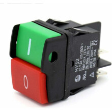 Interruptor pulsador eléctrico impermeable y a prueba de polvo, interruptor de seguridad con protección contra subtensión y protección contra