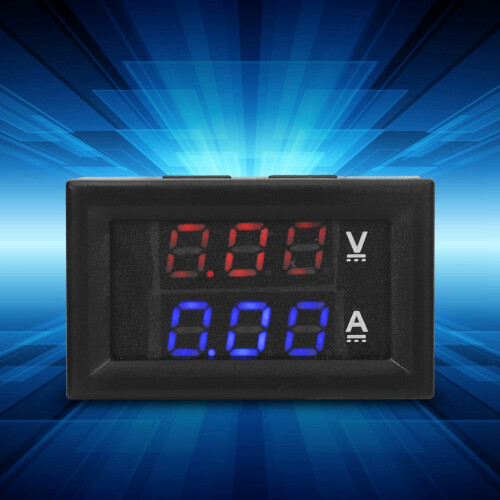 Monitor automotivo avançado com display duplo de LED de 0,28 polegadas para acesso instantâneo aos dados. Voltímetro e amperímetro digitais com 1