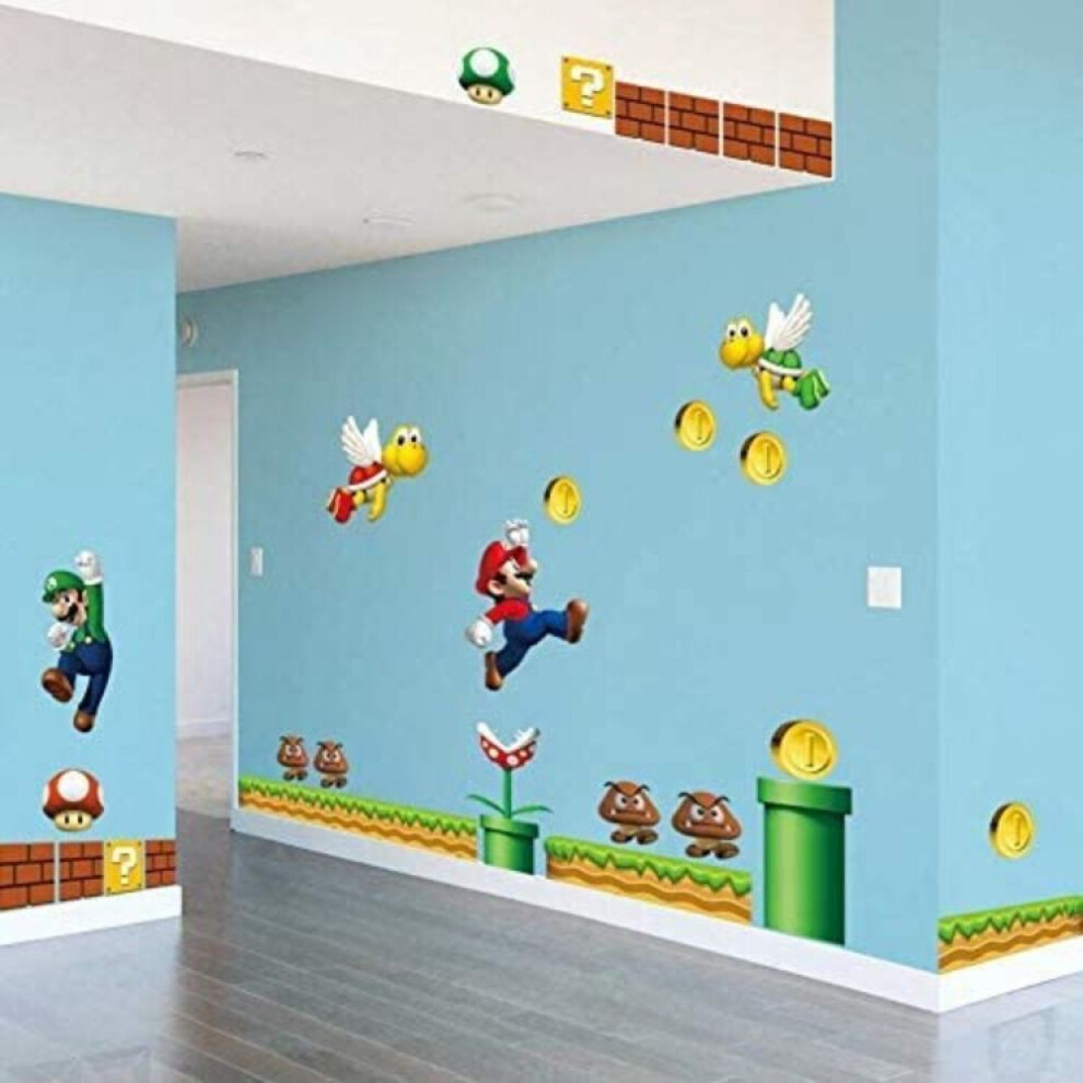 Colorful Kids Room Decor, Repositionable Eco-friendly Vinyl Non-toxic Materials Odor Free Smooth Surface Application, Pack Of 2