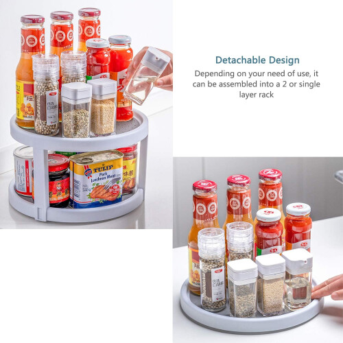 Lazy Susan για εξοικονόμηση χώρου κουζίνας, Οργανωτής περιστρεφόμενου δίσκου από 2