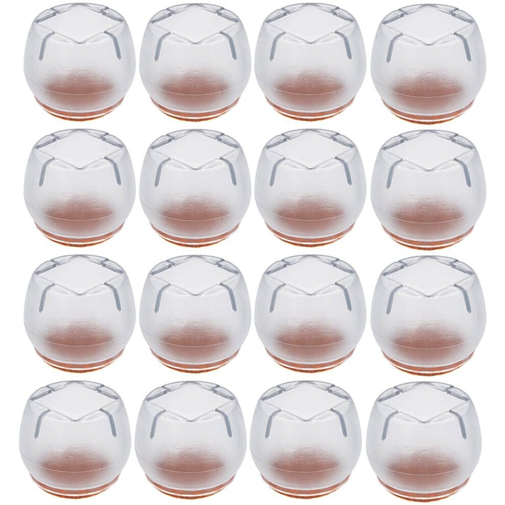 Furniture Pads For Universal Chair Compatibility, Clear Silicone Caps Providing Smooth Gliding And Noise Reduction 9128293967747