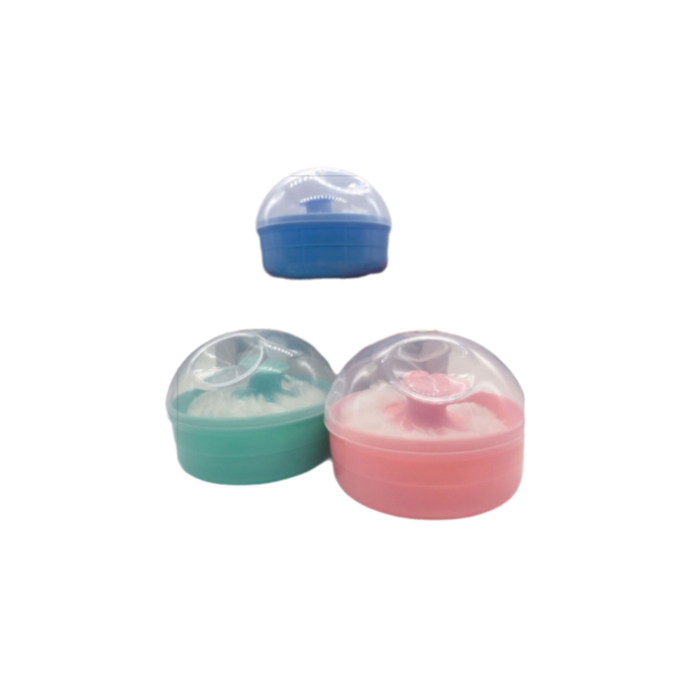 Clean Storage In Sponge Box Container, Special Design On Baby Powder Puff To Save Powder, Talcum Powder Application Is Effortless, Portable Design