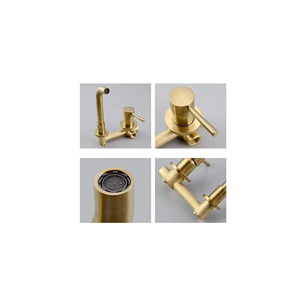 Contemporary Wall-Mounted Faucet, Ada Compliant With Life-Time Warranty And Aerated Flow Design For An Elegant Bathroom Upgrade 9128293849203