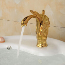 Golden Swan Design Waschtischarmatur, einfache Bedienung dank Keramikkartusche, hochwertiges Messing für Langlebigkeit und sichere Montage