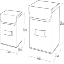 Chic Transparent Front Window Fabric Storage Baskets, Premium Material for Easy Identification of Contents