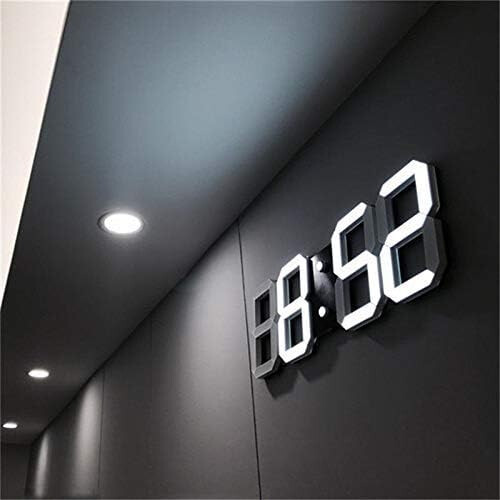 Modern Timepiece, 3D LED Clock Multi-function Alarm Clock for Home Kitchen Office, Remote Control Temperature Display, Night Light Auto Brightness