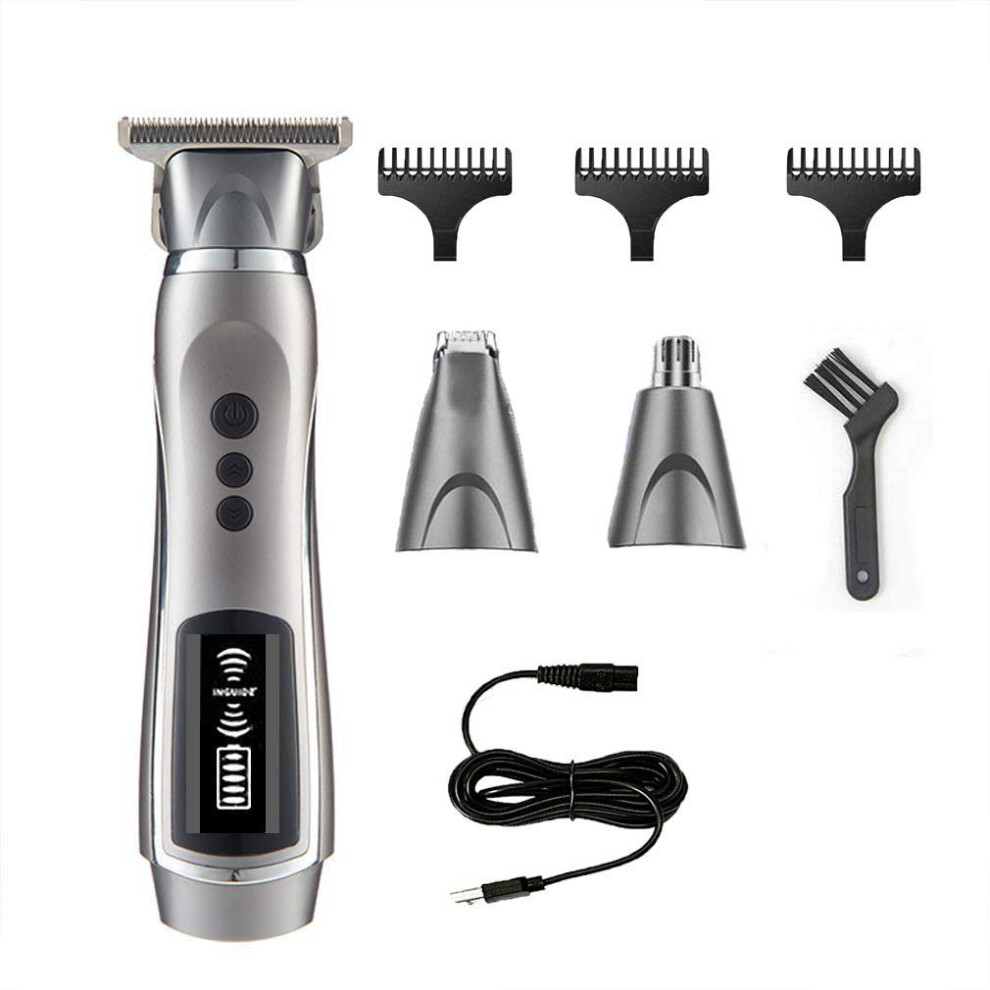 Battery Powered All In 1 Grooming Set With Rechargeable Ceramic Blades, Unisex Design For Wet Or Dry Conditions, Beard Trimmer With Titanium Blade