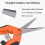 Handsekatör, trädgårdssax med säkerhetslås, orange (4-pack) 4