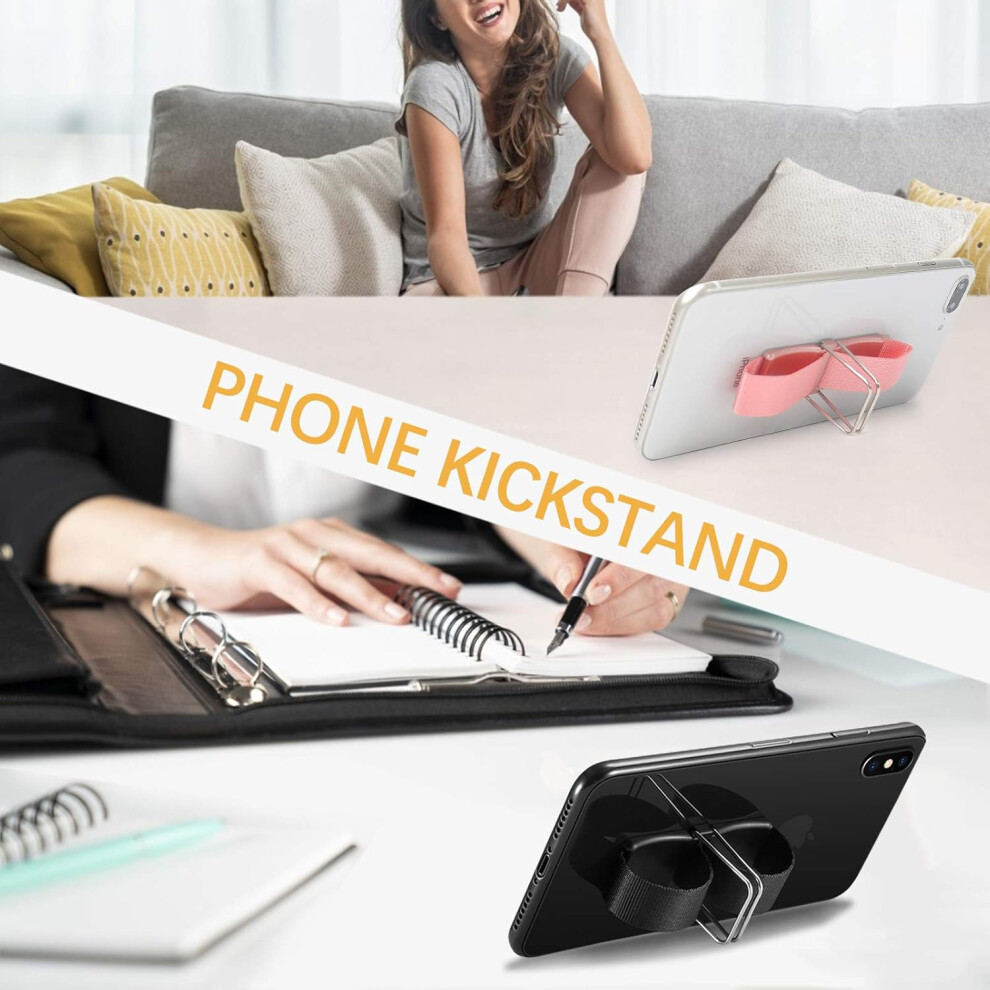 Flexible Phone Kickstand, Elastic Finger Holder For Hand, Telescopic Phone Grip With Stand For One Hand Operation, Ultra-Thin And Pocket-Friendly 9128293842051
