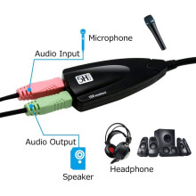 Adaptateur d'interface audio, simulation sonore 3D pour PC portable, convertisseur numérique USB Plug and Play pour une sortie audio de haute