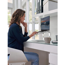 Draagbare laptopstandaard, compatibel met MacBook Air Pro, ergonomische aluminium houder, zilverkleurig, verstelbare breedte, ontwerp aangepast aan