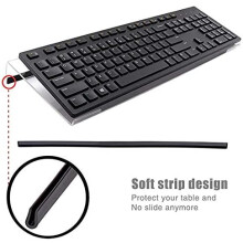 Tastaturstativ for ergonomisk skriving, stativ i klart akrylmateriale med glatte, avrundede kanter og helsebeskyttelse for universelle tastaturer.