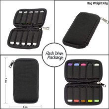 Eagróir Tiomántán USB Neoprene Bog, Cás Ábhar Uiscedhíonach Tromshaothair le Cosaint Fabraice Leaisteach do Leictreonaic, Méid Áisiúil le