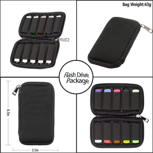 Expandable Layers USB Drive Organizer, Heavy-Duty Waterproof Material With Elastic Fabric Protection, Multi-Device Storage For Portable Electronics 1