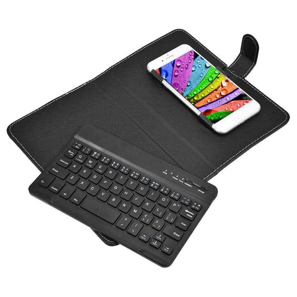 Versatile Portable Keyboard, Universal Solution For 4.5'' To 6.8'' Devices, Detachable Flip Stand With Protective Case, Lightweight And Durable 9128293842297