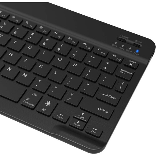 7-Color Led Backlit Ultra-Slim Wireless Bluetooth Keyboard, Broad Compatibility For Ios, Android, Mac Os, And Windows, Scissor Switch Structure For 2